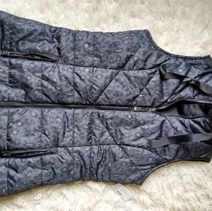 Leopard puffer vest